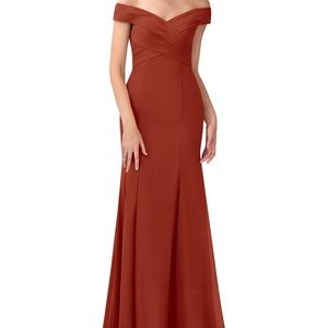 Azazie Floor-Length, Off-Shoulder Dress